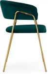 Стул Woodville на металлокаркасе Kamelia 1 green / gold 15472