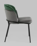 Стул Дабл велюр тёмно-серый с зеленой вставкой Stool Group УТ000035483