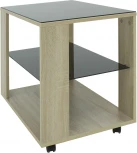 Стол журнальный BeautyStyle 5 сонома/стекло черное от фабрики Mebelik