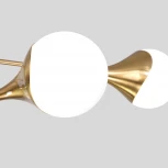 Потолочная люстра Wi-Fi на штанге Eurosvet Calyx 60168/8 латунь (220V, управление смартфоном, голосовое управление, умный дом - Minimir Home, Алиса, Маруся, Салют, шарики)