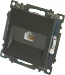 Розетка Ethernet RJ-45 (графит) Stekker Катрин 49418