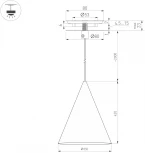 Подвесной светильник SP-MAKOTO-R350-14W Warm2700 (BK, 36 deg, 230V, TRIAC) (Arlight, IP20 Металл) 054400 (LED, на проводе)