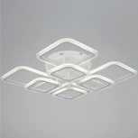 Потолочная люстра светодиодная на штанге с пультом регулировкой яркости и цветовой температуры Reluce 05106-0.3-4+4A WH (220V)