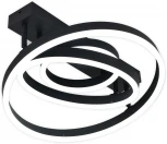 Потолочная люстра светодиодная с таймером Escada Enke 10266/3LED 80Вт, с ПДУ, металл/акрил, черный (220V, кольцо)