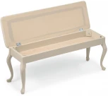 Банкетка Woodville Хиль дуб сонома / ткань бежевая 515159