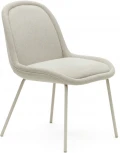 Обеденный стул La Forma (ex Julia Grup) Aimin (Бежевый/ Сталь)