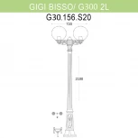 Наземный фонарь Fumagalli GLOBE 300 G30.156.S20.AYF1R (220V, фонарь, шар, IP55)