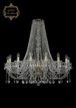 Подвесная большая люстра Art Classic 11.12 11.12.16.360.h-100.Gd.Sp (220V, хрусталь, на цепи, подсвечник, свеча)