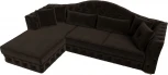 Диван угловой Артис левый угол (Коричневый/Микровельвет) Лига Диванов арт.121597L