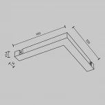 Угловой коннектор питания, черный Maytoni Accessories for tracks Basity TRA172CPC-1B (48V)