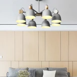 Потолочная люстра на штанге Rolla 8 Gray ImperiumLoft Rolla01 (178073-26) (220V)