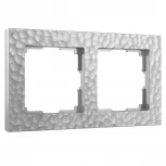 Рамка на 2 поста Hammer (серебряный) Werkel W0022406 (a052516)