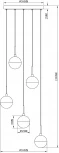 Подвесной светильник Moderli Renata V2833-5PL (LED, 220V, на проводе, шарики)