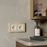 Рамка на 2 поста Baguette (айвори/латунь) Werkel W0022851 (a060235)