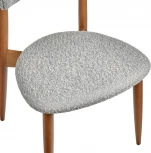 Стул Bradex Home Lucas светло-серый букле с ножками цвета орех (RF 0547)