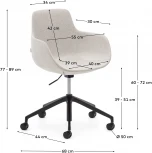 Компьютерное кресло для оператора La Forma (ex Julia Grup) Tissiana (Бежевый) 175084