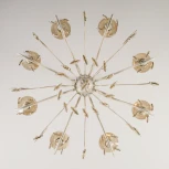 Подвесная люстра Eurosvet Ravenna 10104/8 белый с золотом/тонированный хрусталь Strotskis