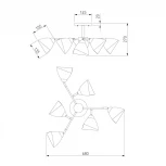 Потолочная люстра Eurosvet Paola 30126/6 золото