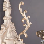 Бра Eurosvet 3281 3281/1 белый с золотом / тонированный хрусталь (220V, хрусталь Strotskis, подвески, подсвечник, свеча)