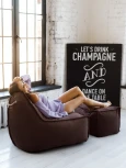 Кресло Dreambag Манхеттен Коричневое с Пуфом 1422903