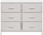 Комод Линкс 6 ящ., Каркас Белый, ящики Белые Leset