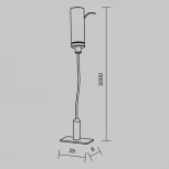 Тросовый подвес Maytoni Accessories for tracks Levity TRA184SW-1B (24V)