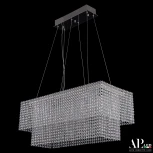 Подвесная люстра светодиодная APL LED Sicilia SH05.74.C.Ni.4000 (220V, хрусталь, на тросе)