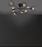 Потолочная люстра на штанге Seven Fires Bazill SF3384/6C-BK-WD