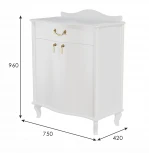 Комод Джульетта с распашными дверцами, молочный дуб Л от фабрики Mebelik