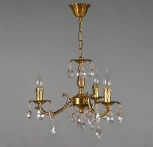 Подвесная люстра Ambiente by Brizzi Benisa 2226/3 AB Tear Drop (220V, хрусталь Asfour, на цепи, подсвечник, свеча)