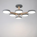 Потолочная люстра Wi-Fi на штанге Turna L6 Grey By ImperiumLoft Turna-B01 (LED, 220V, голосовое управление, умный дом - Алиса)