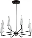 Потолочная люстра на штанге Odeon Light Fungo 5429/39L черный матов./прозрачный/металл/стекло/акрил LED 39W 3000K 1330Лм (220V, зонтик)