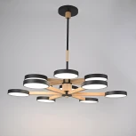 Потолочная люстра Wi-Fi на штанге Turna Dbl L12 Black By ImperiumLoft Turna-Dbl01 (LED, 220V, голосовое управление, умный дом - Алиса)