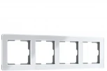 Рамка на 4 поста Acrylic (белый) Werkel W0042701 (a062131)