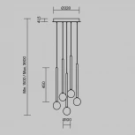 Подвесной светильник Maytoni Bubble dream MOD383PL-L16BBS3K (LED, 220V, на проводе)