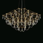 Подвесная люстра светодиодная хрустальная с пультом с регулировкой цветовой температуры Modelux MODELUX ML.5602.1000P BS