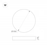 Потолочный светильник LED круглый SP-PLATO-R1000-115W Warm3000 (WH, 120 deg, 230V) (Arlight, IP20 Металл, 5 лет) 038928