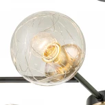 Потолочная люстра на штанге Escada Miracle 1146/8P E27*40W Black/Brass (220V, шарики)