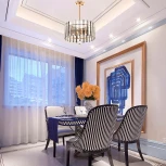 Подвесная люстра хрустальная на штанге Arte Milano Sorrento-1409 371409/5/350/400 GD (220V)