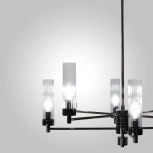 Подвесная люстра на штанге AM Group INDIGO INDIGO SP8 PEARL BLACK (220V)