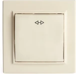 Переключатель одноклавишный перекрестный (слоновая кость) Stekker Эрна 39926