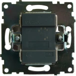 Переключатель одноклавишный (графит) Stekker Катрин 49412