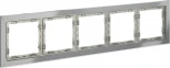 Рамка на 5 постов (сталь, стекло) Voltum S70 VLS110505