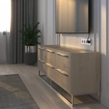 Рамка на 4 поста Hammer (серебряный) Werkel W0042406 (a052524)