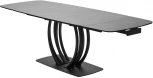 Стол MATERA 160 KL-136 Серый мрамор матовый, итальянская керамика/ черный каркас М-City