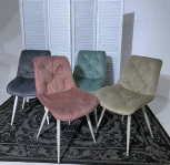 Обеденный стул M-City MONACO UF910-08 PINK, велюр/капучино каркас