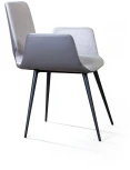 Стул с подлокотниками Top Concept Adam, рогожка комби серый
