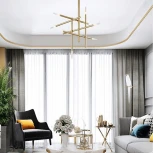 Люстра на штанге Traverse H90 Gold ImperiumLoft Traverse01 (141096-26) (220V)