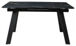 Стол Морис 140 ОБСИДИАН САТИНАТ, стекло/ черный
