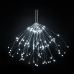 Гирлянда Роса "Еж" 30см Белая с Мерцанием, 120 LED, Провод Прозрачный Проволока, IP67